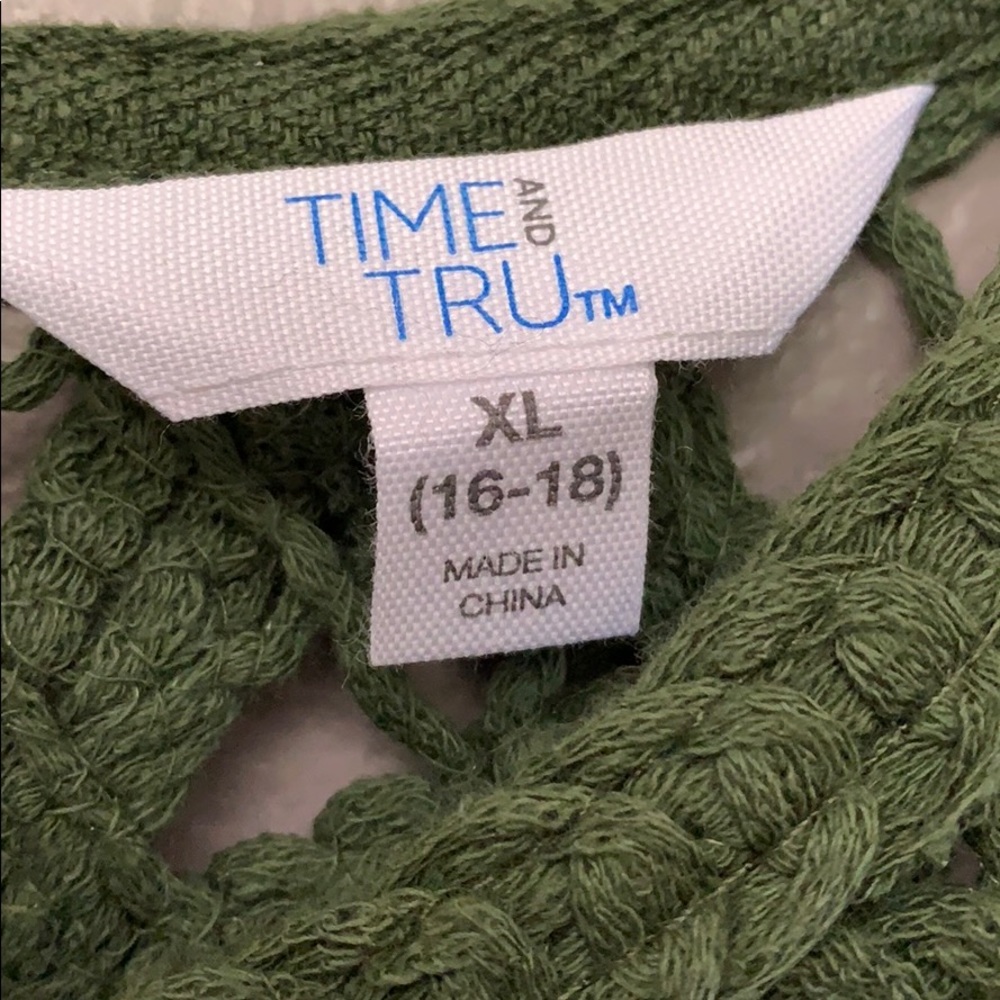 Time and Tru Women's Macrame Top XL - Picture 6 of 14